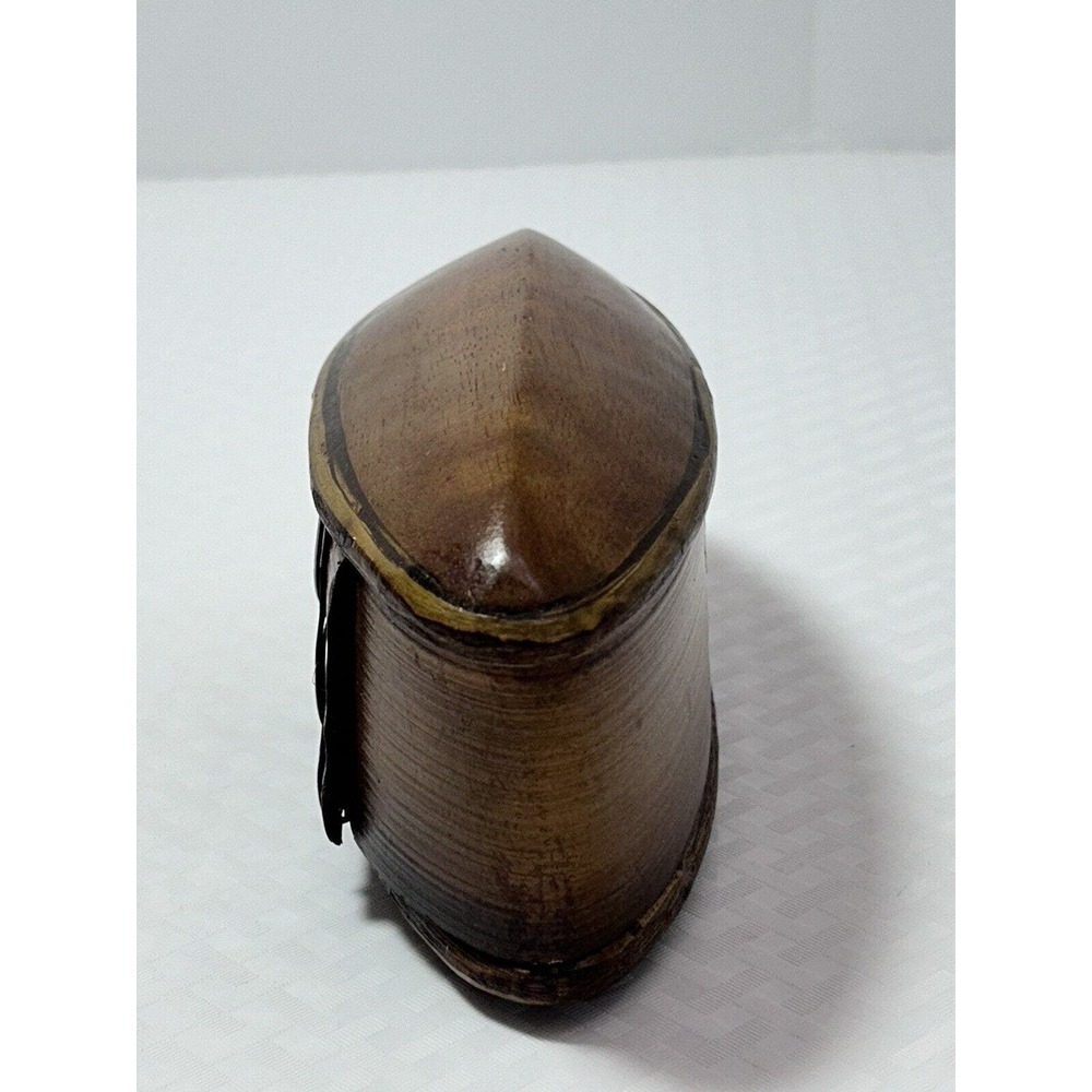 Thai‎ AKHA Hill Tribe Bamboo Mulberry Wood Oval Tobacco Box 2.5” - Picture 12 of 13